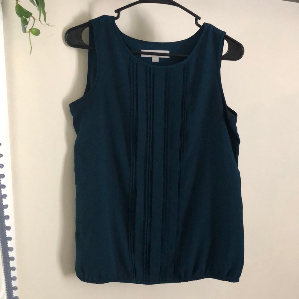 Jewel-Tone Blue-Green Business Top